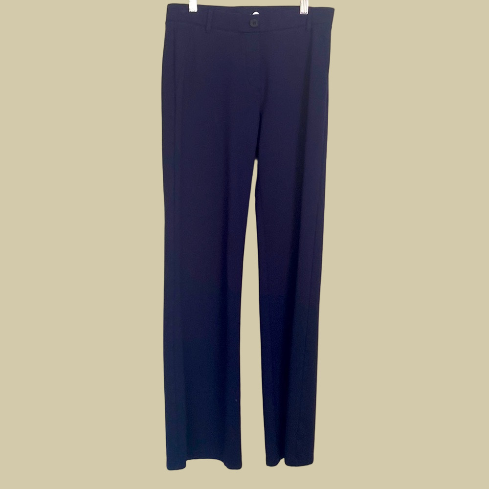 Navy Blue Betabrand Pants Size Medium Pull On No Wrinkles Work & Play Yoga Pants